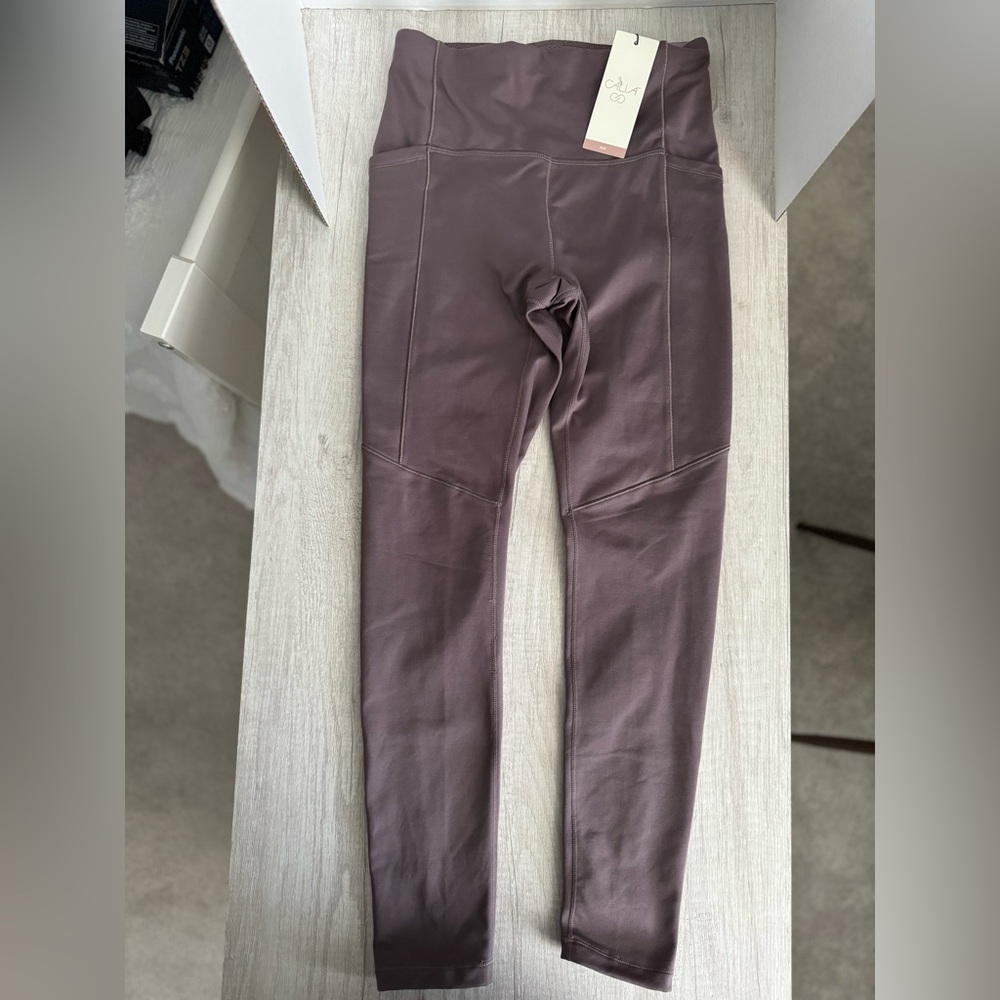 Calia Womwns Warm Collection High Rise Full Length Leggings Luxe Mauve Size S